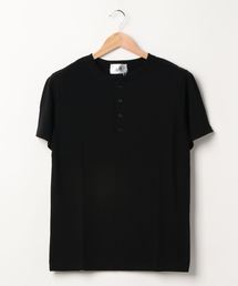 スラブ天竺ヘンリーネックTシャツ
