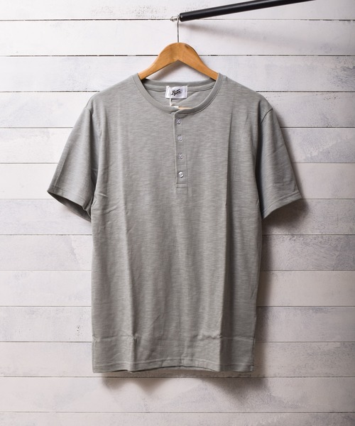 B.I.D.（ビーアイディー）の「スラブ天竺ヘンリーネックTシャツ（Tシャツ/カットソー・レディース・ホワイト/ブラック/ネイビー/グレー/ピンク・MEDIUM/LARGE/X-LARGE）」の7枚目の写真