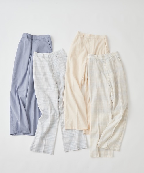 one after another NICE CLAUP(ワンアフターアナザーナイスクラップ)の「アソート麻混パンツ(スラックス・レディース・アイボリー/ブルーグレー/ベージュ系その他/ブルー系その他・SMALL/MEDIUM)」の14枚目の写真