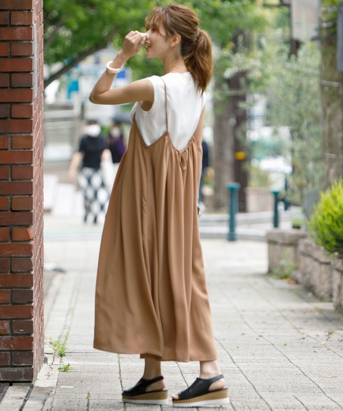 KOBE LETTUCE（コウベレタス）の「バックストラップソフトレザータッチウェッジソールサンダル（サンダル・レディース・アイボリー/キャメル/ブラック・L/LL/M/S）」の10枚目の写真