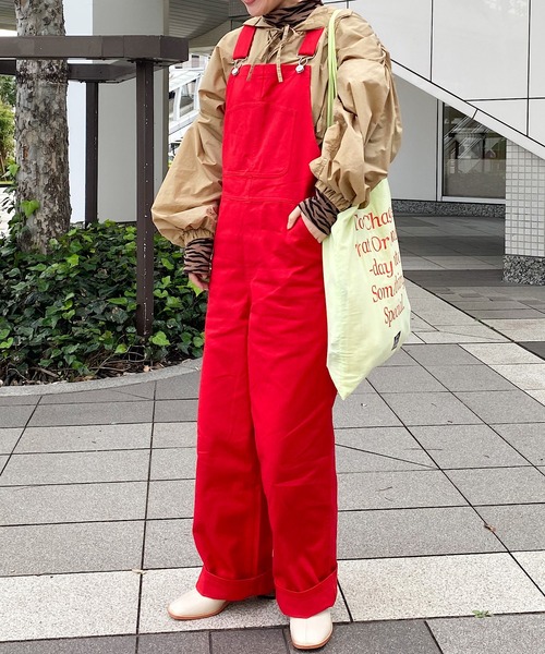 nimiru（ニミル）の「オーバーオール（サロペット/オーバーオール・レディース・ブラウン/レッド/クリーム・FREE）」の11枚目の写真
