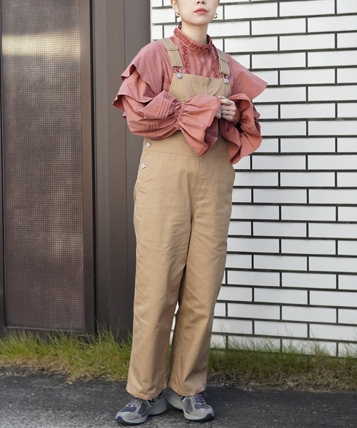 nimiru（ニミル）の「オーバーオール（サロペット/オーバーオール・レディース・ブラウン/レッド/クリーム・FREE）」の4枚目の写真