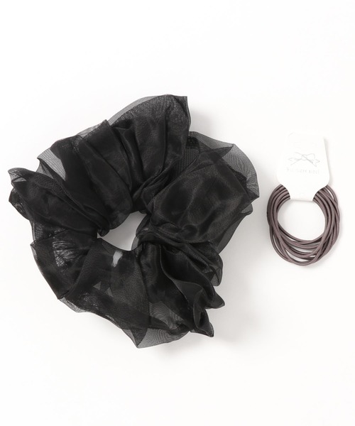 apres jour（アプレジュール）の「【apres jour×ARIAZ】ボリュームシアーシュシュ（シュシュ・レディース・ブラック/ベージュ/アイボリー/ミント/ライトピンク・FREE）」の7枚目の写真