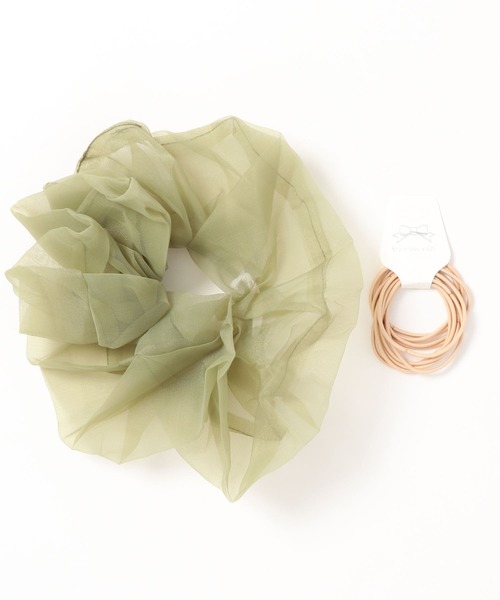 apres jour（アプレジュール）の「【apres jour×ARIAZ】ボリュームシアーシュシュ（シュシュ・レディース・ブラック/ベージュ/アイボリー/ミント/ライトピンク・FREE）」の9枚目の写真