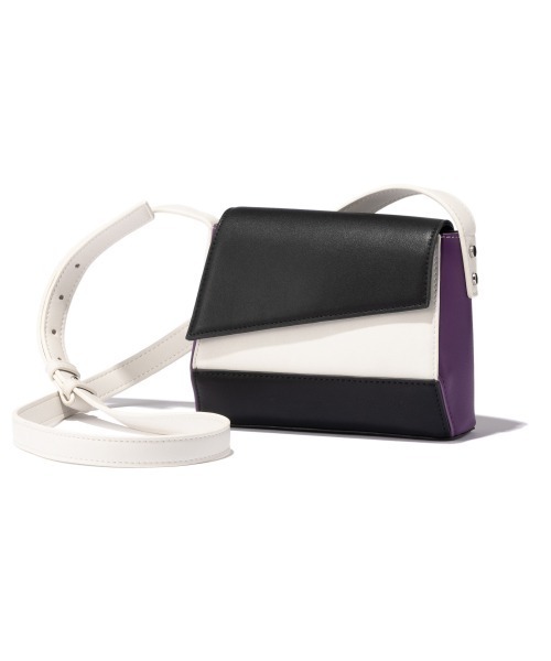 PAGEBOY（ページボーイ）の「カラーパッチミニショルダー（ショルダーバッグ・レディース・ブラック×パープル/パイソン・FREE）」の5枚目の写真