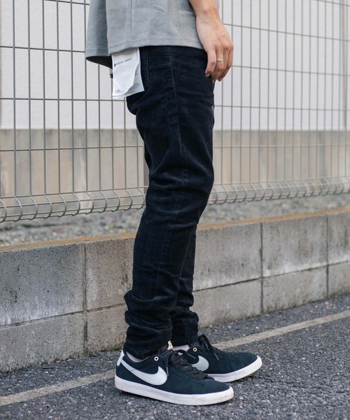 PURPLE ブラック ダメージデニムパンツ すーさん専用 PURPLE BRAND】P001 黒 オーバースプレイ スキニージーンズ