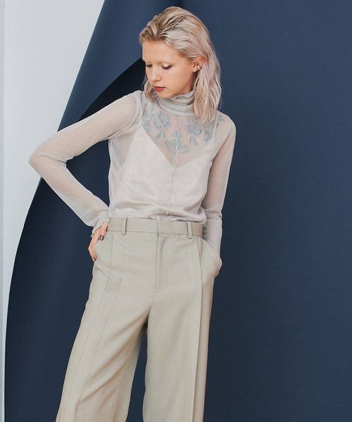 INella（イネラ）の「【INella(イネラ)】トゥープライハイネックニットトップス（ニット/セーター・レディース・パープル/ブラウン/グリーン・FREE）」の20枚目の写真