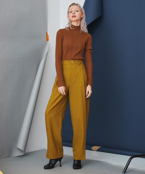 INella（イネラ）の「【INella(イネラ)】トゥープライハイネックニットトップス（ニット/セーター・レディース・パープル/ブラウン/グリーン・FREE）」の21枚目の写真