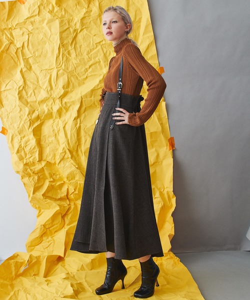 INella（イネラ）の「【INella(イネラ)】トゥープライハイネックニットトップス（ニット/セーター・レディース・パープル/ブラウン/グリーン・FREE）」の10枚目の写真