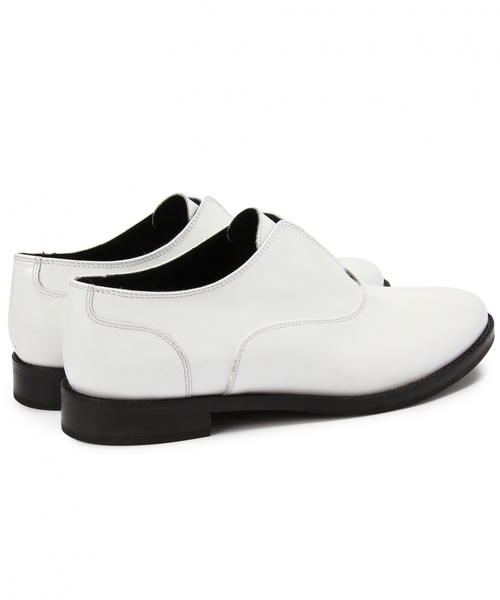 green label relaxing（グリーンレーベルリラクシング）の「[ダニエラ・モリ]DANIERA MORI  ウチバネシューズ（ドレスシューズ・レディース・ホワイト/ブラック・38/36/37）」の4枚目の写真