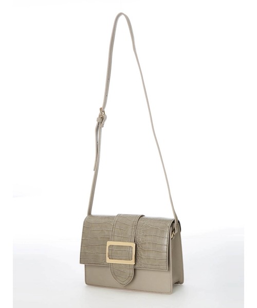 LIPSERVICE（リップサービス）の「スクエアバックルミニバッグ（ショルダーバッグ・レディース・ベージュ/ブラック・FREE）」の4枚目の写真