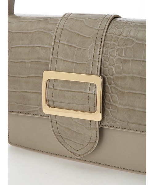 LIPSERVICE（リップサービス）の「スクエアバックルミニバッグ（ショルダーバッグ・レディース・ベージュ/ブラック・FREE）」の5枚目の写真