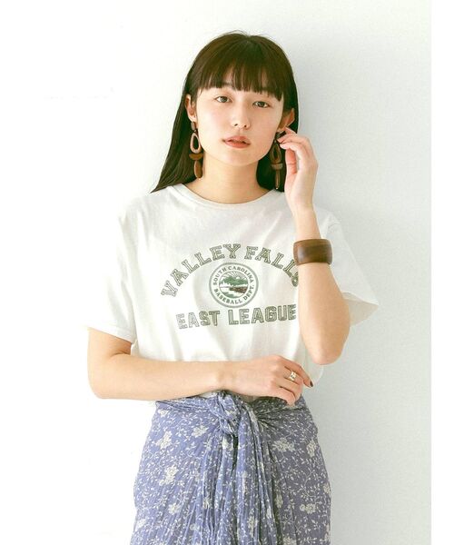 Ungrid（アングリッド）の「ヴィンテージロゴTee（Tシャツ/カットソー・レディース・オフホワイト/チャコールグレー/レッド・FREE）」の8枚目の写真