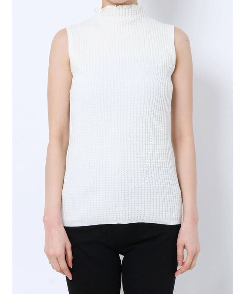 LAGUNAMOON（ラグナムーン）の「変形リブノースリーブニットプルオーバー（ニット/セーター・レディース・ブラウン/ブラック/ホワイト/ピンク・FREE）」の7枚目の写真