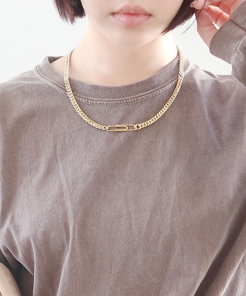 Editors Draw(エディターズドロー)の「Clip ブラスチェーンネックレス Ria. Jaysmee/リアジェイズミー(ネックレス・レディース・シルバー/ゴールド・ONE SIZE)」の11枚目の写真