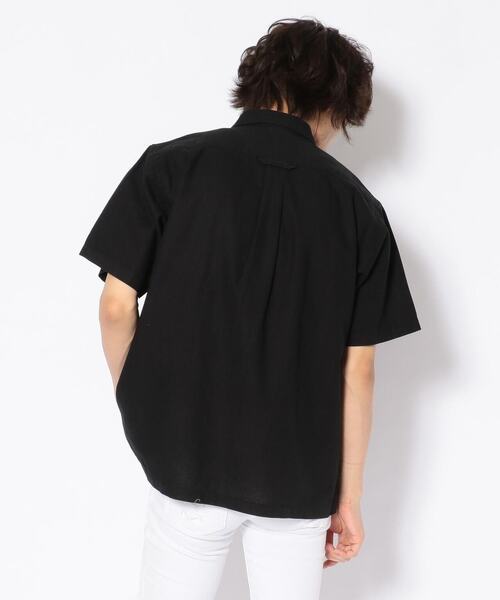 MANASTASH（マナスタッシュ）の「MANASTASH/マナスタッシュ HEMP OPENCOLLAR SHIRT 綿麻半袖シャツ（シャツ/ブラウス・メンズ・ブラック/カーキ/キナリ・MEDIUM/X-LARGE/LARGE）」の5枚目の写真