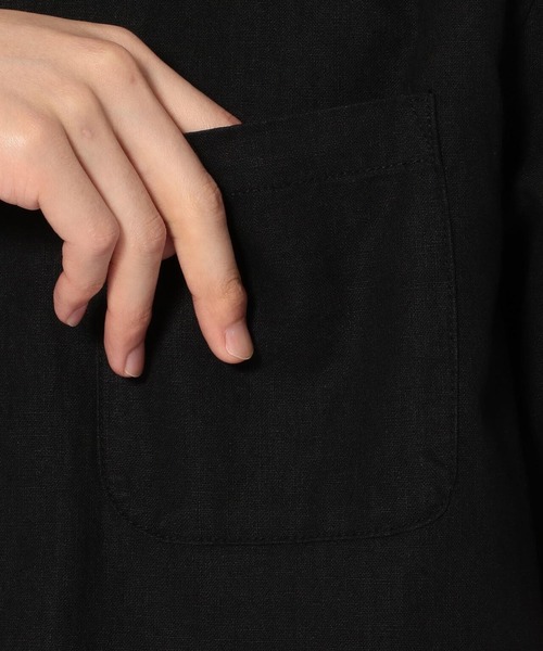 MANASTASH（マナスタッシュ）の「MANASTASH/マナスタッシュ HEMP OPENCOLLAR SHIRT 綿麻半袖シャツ（シャツ/ブラウス・メンズ・ブラック/カーキ/キナリ・MEDIUM/X-LARGE/LARGE）」の8枚目の写真