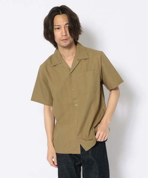 MANASTASH（マナスタッシュ）の「MANASTASH/マナスタッシュ HEMP OPENCOLLAR SHIRT 綿麻半袖シャツ（シャツ/ブラウス・メンズ・ブラック/カーキ/キナリ・MEDIUM/X-LARGE/LARGE）」の13枚目の写真