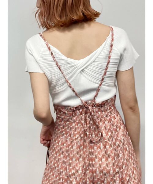 MERCURYDUO（マーキュリーデュオ）の「3WAYツイストオフショルリブニット（ニット/セーター・レディース・ブラック/オフホワイト/グリーン/ラベンダー・FREE）」の2枚目の写真