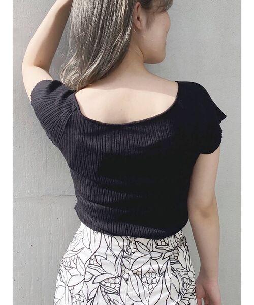 MERCURYDUO（マーキュリーデュオ）の「3WAYツイストオフショルリブニット（ニット/セーター・レディース・ブラック/オフホワイト/グリーン/ラベンダー・FREE）」の20枚目の写真