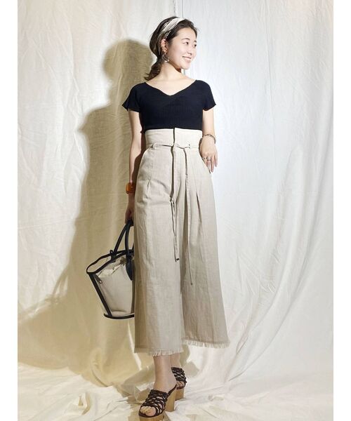 MERCURYDUO（マーキュリーデュオ）の「3WAYツイストオフショルリブニット（ニット/セーター・レディース・ブラック/オフホワイト/グリーン/ラベンダー・FREE）」の17枚目の写真