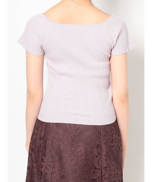 MERCURYDUO（マーキュリーデュオ）の「3WAYツイストオフショルリブニット（ニット/セーター・レディース・ブラック/オフホワイト/グリーン/ラベンダー・FREE）」の18枚目の写真