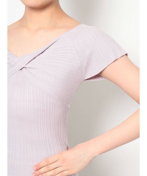 MERCURYDUO（マーキュリーデュオ）の「3WAYツイストオフショルリブニット（ニット/セーター・レディース・ブラック/オフホワイト/グリーン/ラベンダー・FREE）」の22枚目の写真