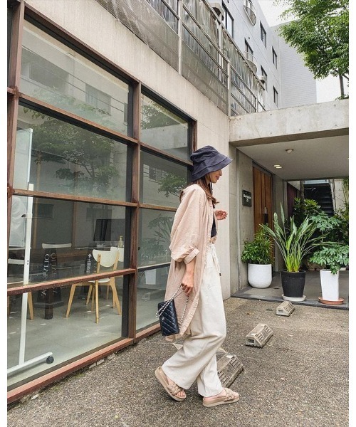 14+（イチヨンプラス）の「UVつば広ハット/あご紐付き（ハット・レディース・ブラック/ベージュ/モカ/ブラウン系その他/ベージュ系その他/ブラック系その他/ピンク/チャコール/ライトベージュ/ライトブルー・FREE）」の18枚目の写真