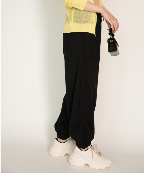 yuue' ( wear )（ユーイ）の「ドローリブスウェットパンツ（スウェットパンツ・レディース・ホワイト/ブラック/グレー・FREE）」の6枚目の写真