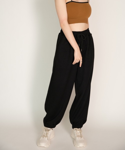 yuue' ( wear )（ユーイ）の「ドローリブスウェットパンツ（スウェットパンツ・レディース・ホワイト/ブラック/グレー・FREE）」の8枚目の写真