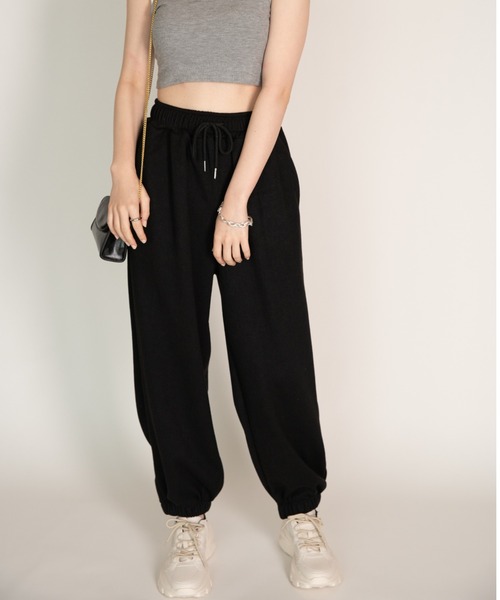 yuue' ( wear )（ユーイ）の「ドローリブスウェットパンツ（スウェットパンツ・レディース・ホワイト/ブラック/グレー・FREE）」の10枚目の写真