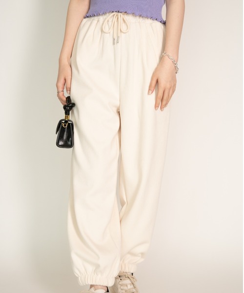 yuue' ( wear )（ユーイ）の「ドローリブスウェットパンツ（スウェットパンツ・レディース・ホワイト/ブラック/グレー・FREE）」の11枚目の写真