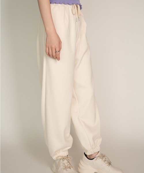 yuue' ( wear )（ユーイ）の「ドローリブスウェットパンツ（スウェットパンツ・レディース・ホワイト/ブラック/グレー・FREE）」の12枚目の写真
