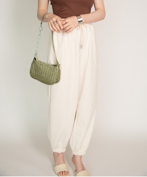 yuue' ( wear )（ユーイ）の「ドローリブスウェットパンツ（スウェットパンツ・レディース・ホワイト/ブラック/グレー・FREE）」の14枚目の写真