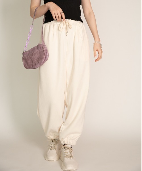 yuue' ( wear )（ユーイ）の「ドローリブスウェットパンツ（スウェットパンツ・レディース・ホワイト/ブラック/グレー・FREE）」の15枚目の写真