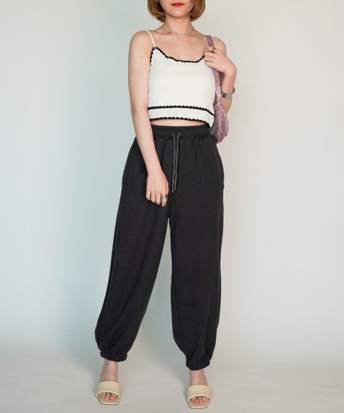 yuue' ( wear )（ユーイ）の「ドローリブスウェットパンツ（スウェットパンツ・レディース・ホワイト/ブラック/グレー・FREE）」の18枚目の写真
