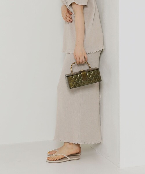 Sig FREAK'S STORE（シグフリークスストア）の「ワッフルスカートセットアップ（セットアップ・レディース・ダークグレー/ベージュ・ﾌﾘ-）」の5枚目の写真