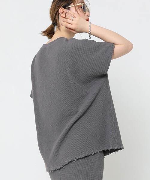 Sig FREAK'S STORE（シグフリークスストア）の「ワッフルスカートセットアップ（セットアップ・レディース・ダークグレー/ベージュ・ﾌﾘ-）」の10枚目の写真