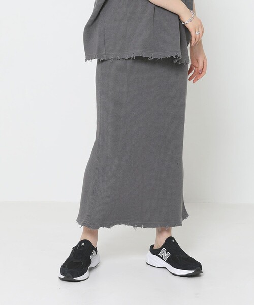 Sig FREAK'S STORE（シグフリークスストア）の「ワッフルスカートセットアップ（セットアップ・レディース・ダークグレー/ベージュ・ﾌﾘ-）」の13枚目の写真