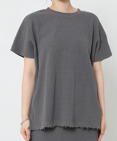 Sig FREAK'S STORE（シグフリークスストア）の「ワッフルスカートセットアップ（セットアップ・レディース・ダークグレー/ベージュ・ﾌﾘ-）」の17枚目の写真