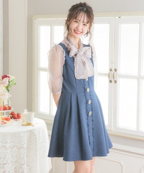 ROJITA（ロジータ）の「キラキラ釦ジャンスカ（ジャンパースカート