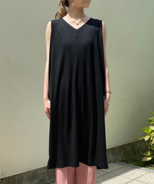 CAPRICIEUX LE'MAGE（カプリシューレマージュ）の「〈セットアイテム〉前後2WAYチュニック＆リブパンツSETUP（チュニック・レディース・アイボリー/ブラック/ブラウン・FREE）」の4枚目の写真