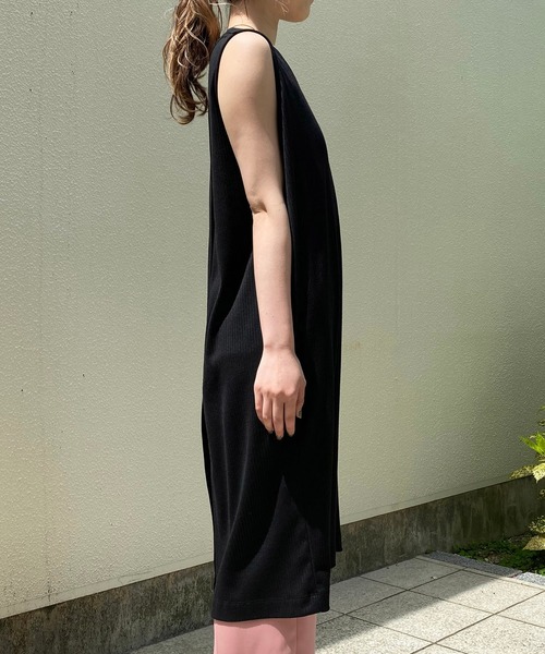 CAPRICIEUX LE'MAGE（カプリシューレマージュ）の「〈セットアイテム〉前後2WAYチュニック＆リブパンツSETUP（チュニック・レディース・アイボリー/ブラック/ブラウン・FREE）」の5枚目の写真