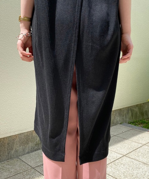 CAPRICIEUX LE'MAGE（カプリシューレマージュ）の「〈セットアイテム〉前後2WAYチュニック＆リブパンツSETUP（チュニック・レディース・アイボリー/ブラック/ブラウン・FREE）」の9枚目の写真