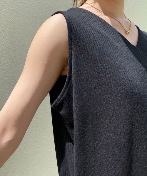 CAPRICIEUX LE'MAGE（カプリシューレマージュ）の「〈セットアイテム〉前後2WAYチュニック＆リブパンツSETUP（チュニック・レディース・アイボリー/ブラック/ブラウン・FREE）」の10枚目の写真