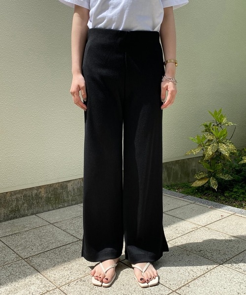 CAPRICIEUX LE'MAGE（カプリシューレマージュ）の「〈セットアイテム〉前後2WAYチュニック＆リブパンツSETUP（チュニック・レディース・アイボリー/ブラック/ブラウン・FREE）」の12枚目の写真