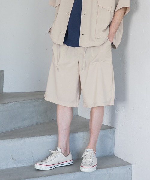 niko and...（ニコアンド）の「ドライPEワイドショートパンツ（その他パンツ・メンズ・ネイビー/アイボリー/グレー・MEDIUM/LARGE）」の2枚目の写真