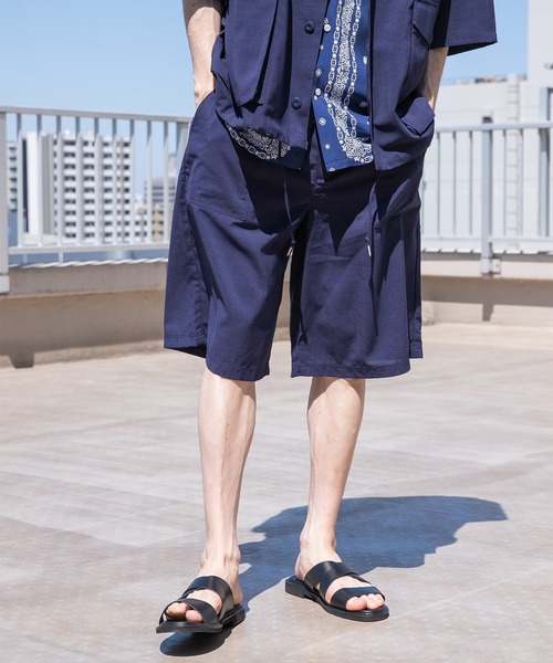 niko and...（ニコアンド）の「ドライPEワイドショートパンツ（その他パンツ・メンズ・ネイビー/アイボリー/グレー・MEDIUM/LARGE）」の3枚目の写真