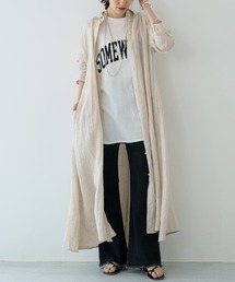 リネンシャツワンピース