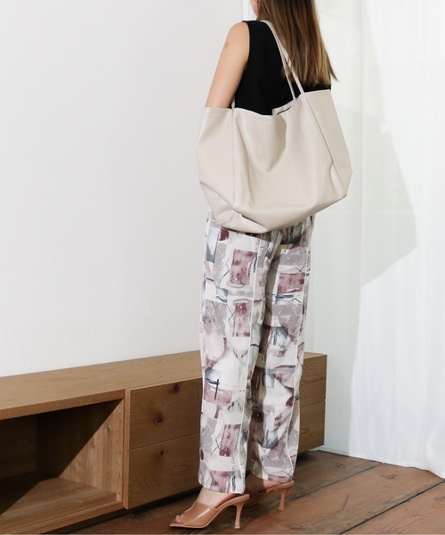 Per sist ence（パーシエンス）の「Per sist ence/パーシエンス　総柄プリント　センターシームストレートパンツ（その他パンツ・レディース・グレー/パープル・FREE）」の10枚目の写真